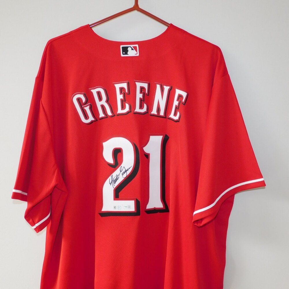 Hunter Greene signed Cincinnati Reds Nike baseball jersey Fanatics COA autograph
